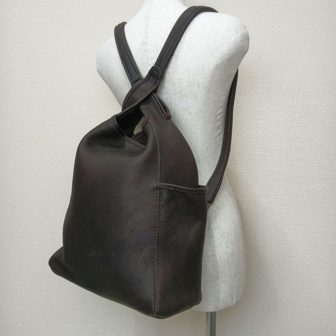 KAZINO 総手縫い　鹿革　2way　トートバック リュックサック