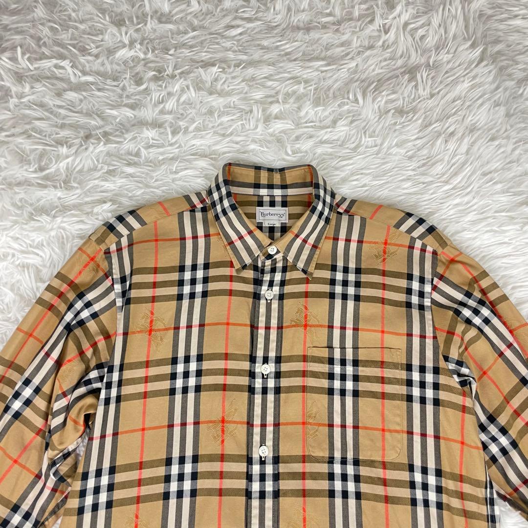超極美品✨バーバリーズ✨ノバチェック✨シャドーホース✨ロゴ✨L