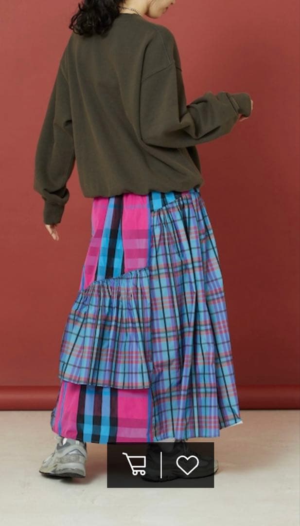 新品未開封】Freadaチェックパッチワークフリルフレアティアード