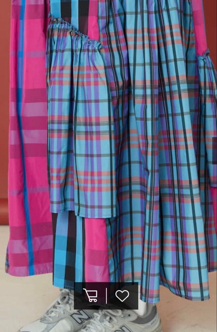 新品未開封】Freadaチェックパッチワークフリルフレアティアード