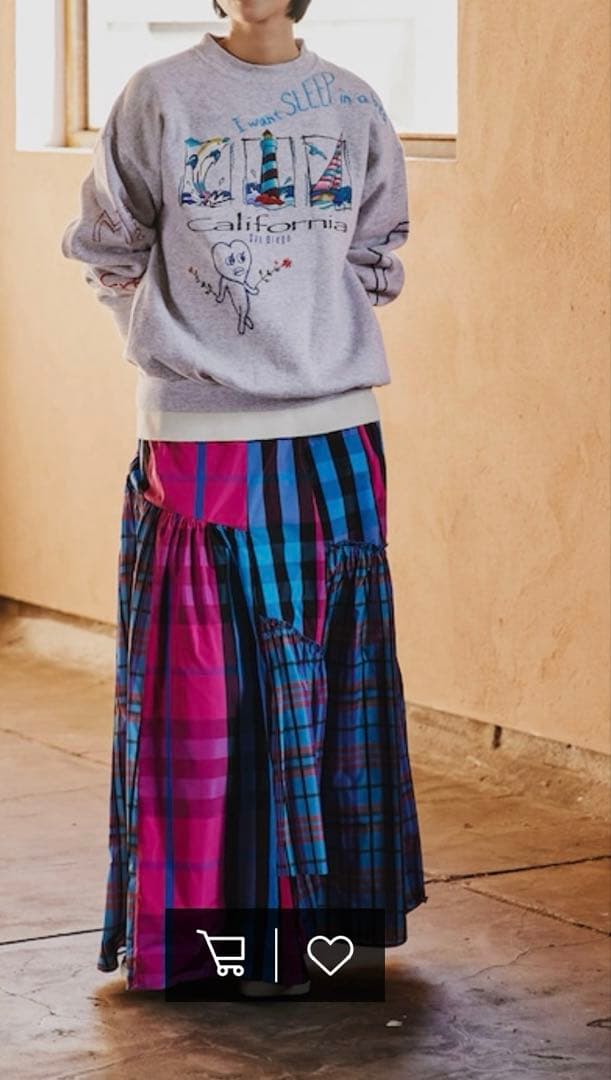 新品未開封】Freadaチェックパッチワークフリルフレアティアード