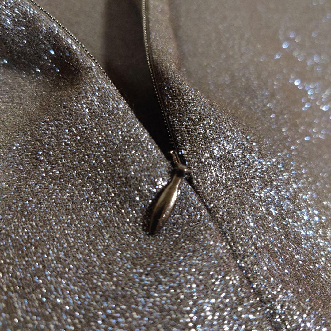 ランバンsize10/140サイズ フレアカットワンピースドレス 青 キラキラ