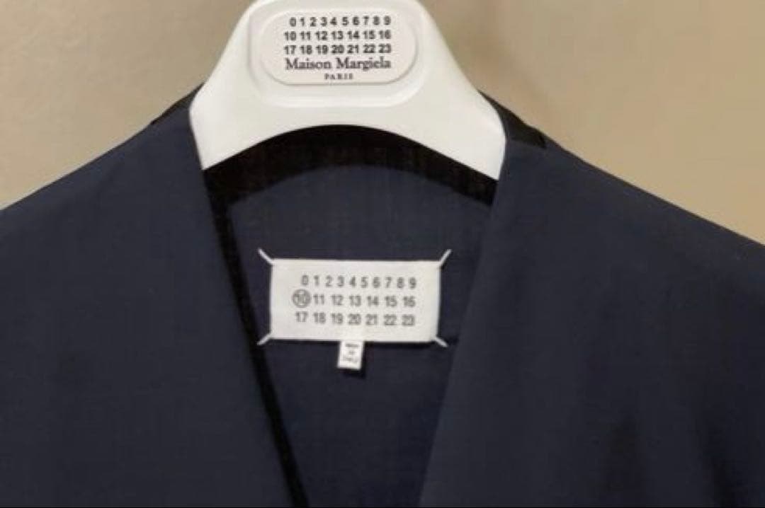 マルジェラ　ノーカラージャケット ネイビー　希少54