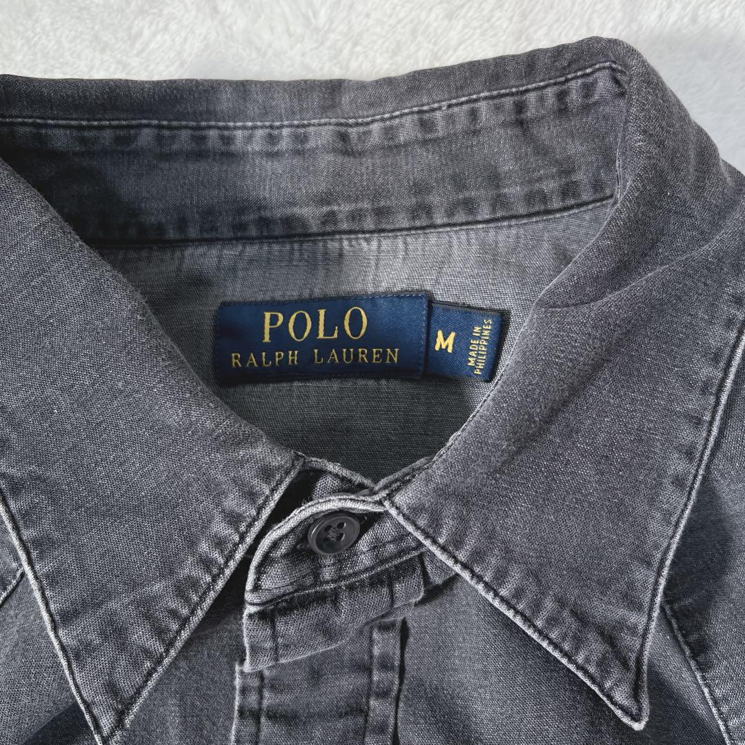 極美品 ポロラルフローレン デニムシャツ 《M》 ウエスタン
