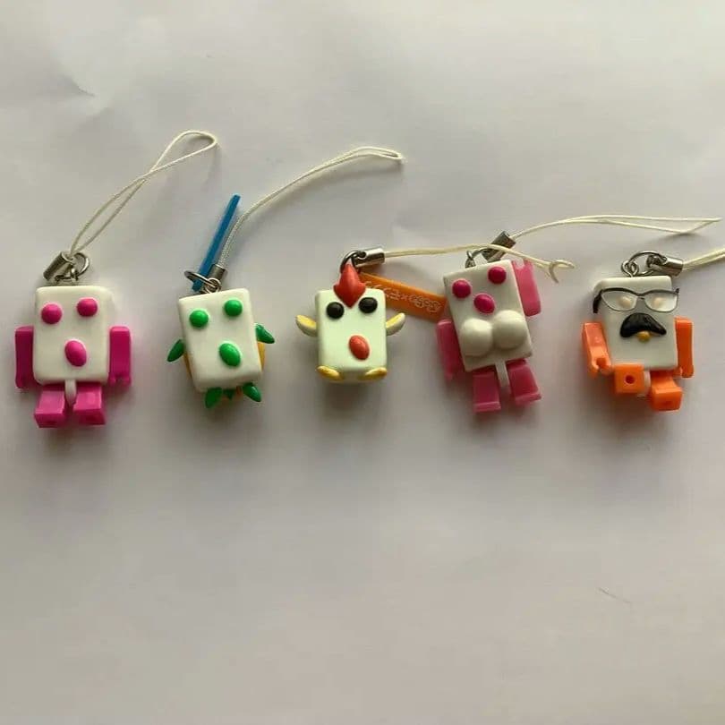 ⭐️値下げ⭐️ 平成レトロ ぷっちょ ストラップ キーホルダー 5個