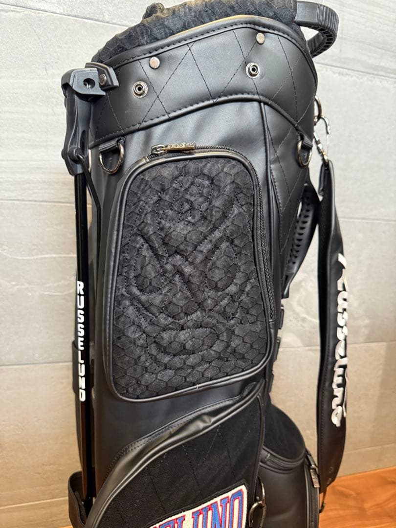 Russeluno ラッセルノ　ベルクロスタンドキャディバッグ　ネームプレート付