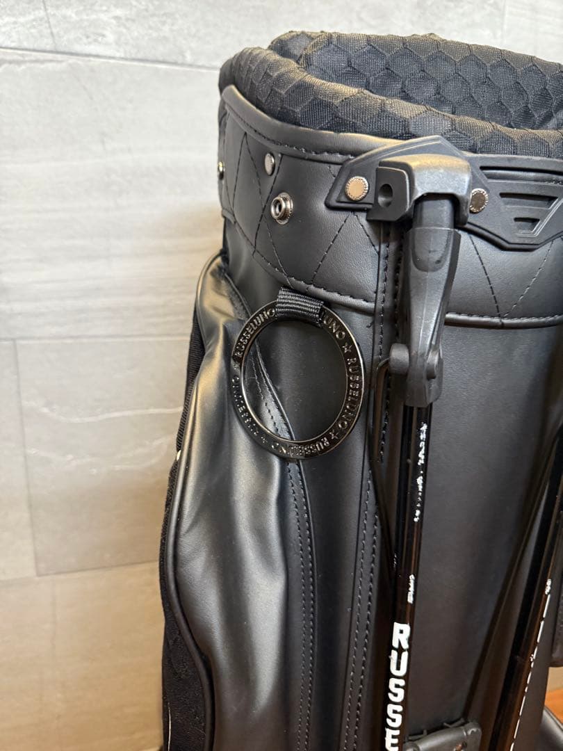 Russeluno ラッセルノ　ベルクロスタンドキャディバッグ　ネームプレート付