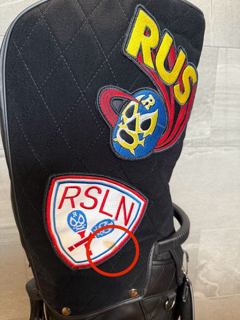 Russeluno ラッセルノ　ベルクロスタンドキャディバッグ　ネームプレート付