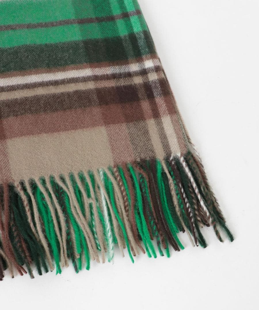 新品◆TWEED MILL◆Lambswool Knee Rug◆GRN/CML