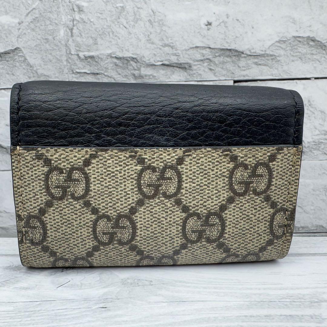 【美品】GUCCI　キーケース　6連　 マーモント　スプリーム　レザー ブラウン