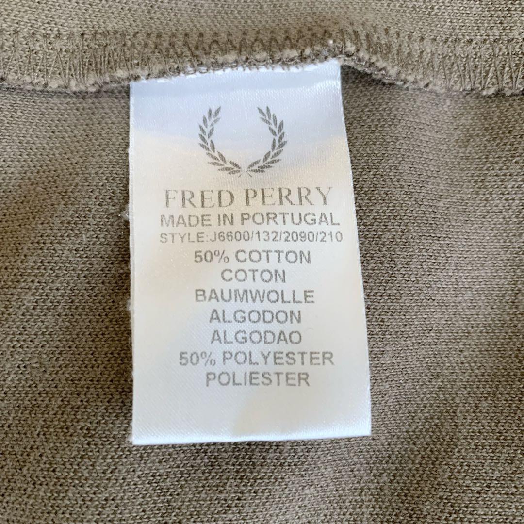 美品 フレッドペリー トラックジャケット ブラウン 茶色 クリーム ロゴ