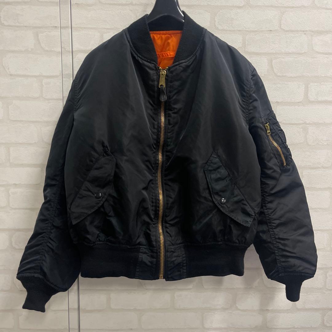 値下げ アルファ ALPHA MA-1 USA 90s ブラック フライト L