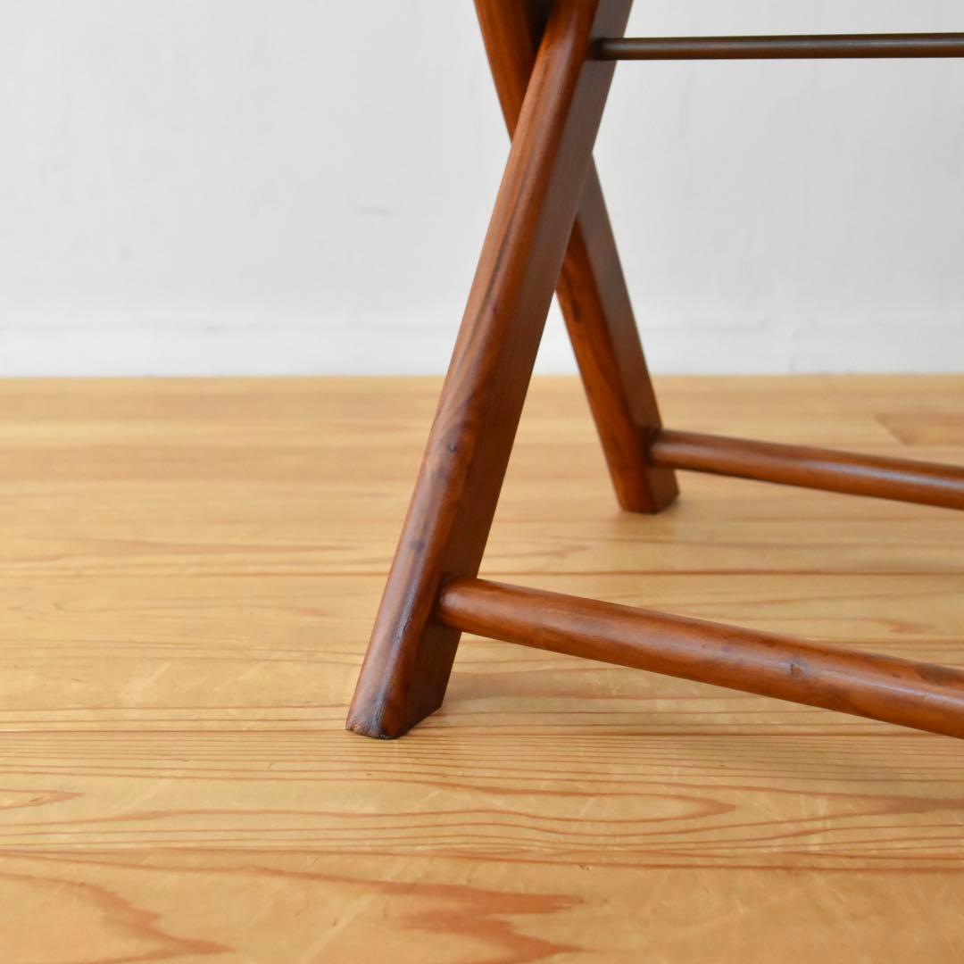 折りたたみ椅子　チーク　2脚セット