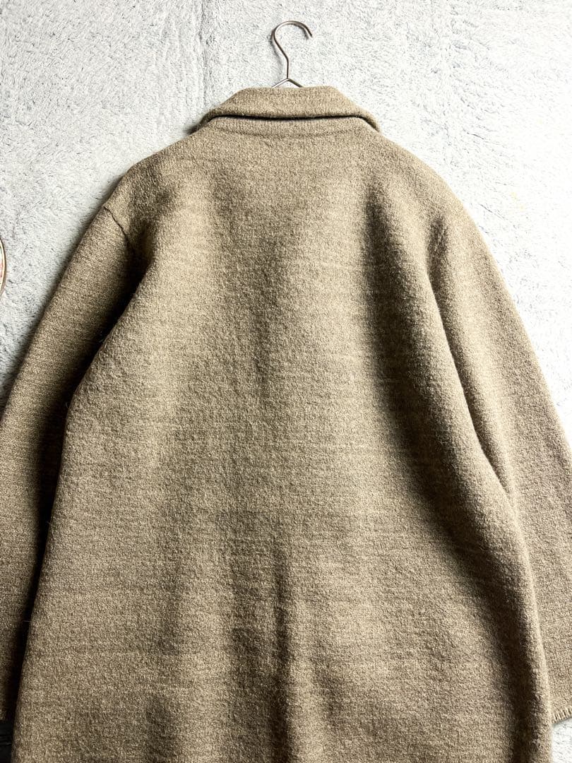 【45R】45rpm アルパカ縮絨ロングニットコート コーディガン 3 ベージュ