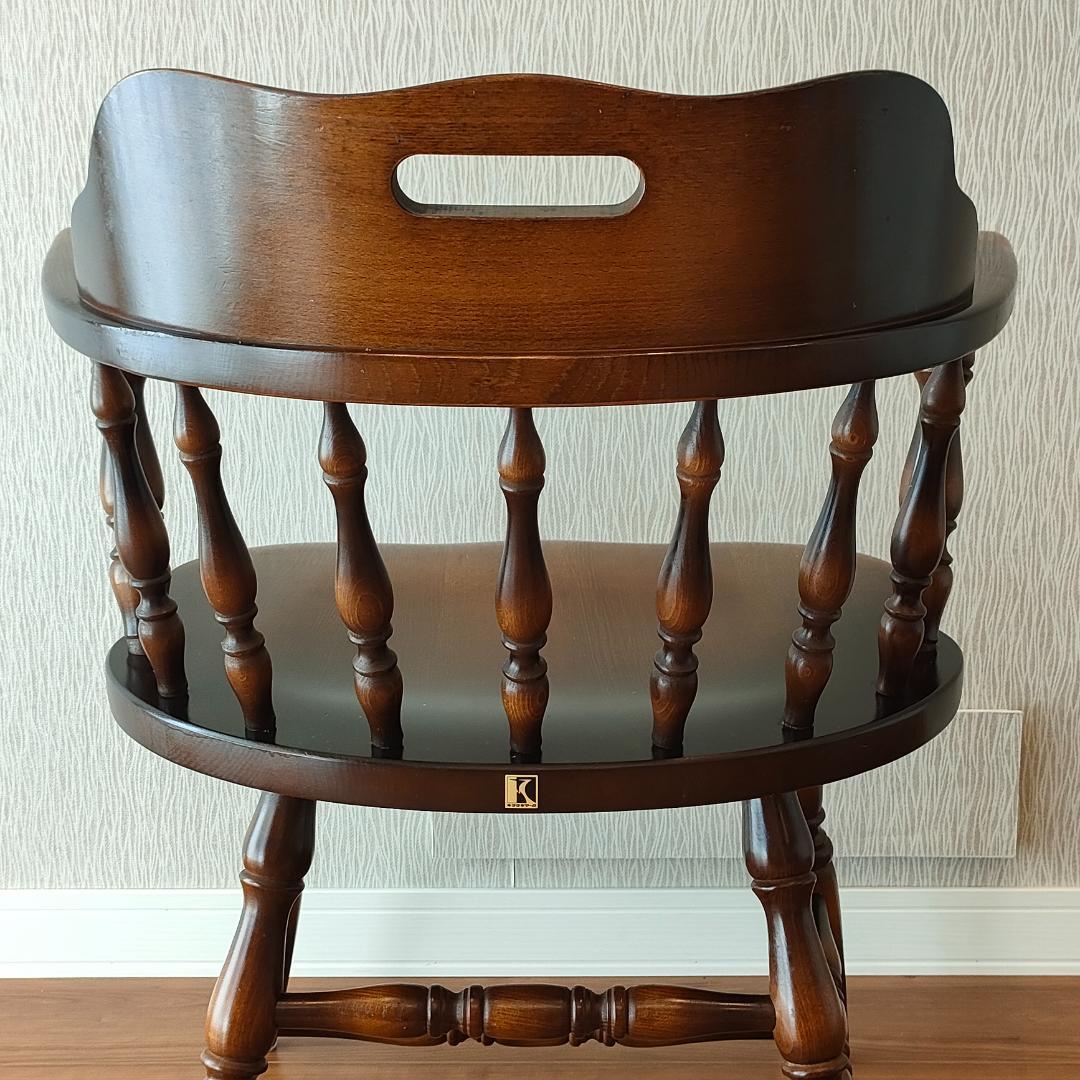 飛騨産業　アームチェア　ダイニングチェア　持ち手　ろくろ脚