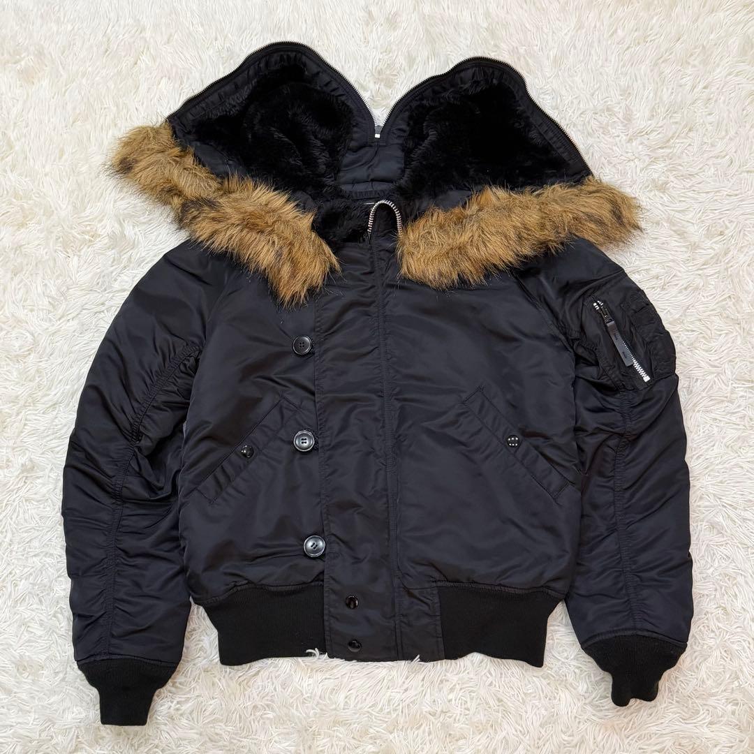 702　アルファインダストリーズ　N-2Bフライトジャケット　L　黒　ブラック