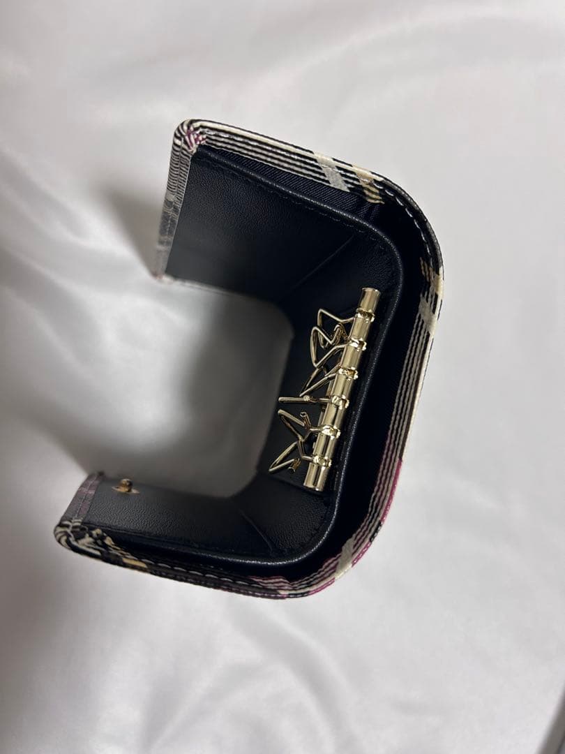 Vivienne Westwoodチェック柄キーケース パープル