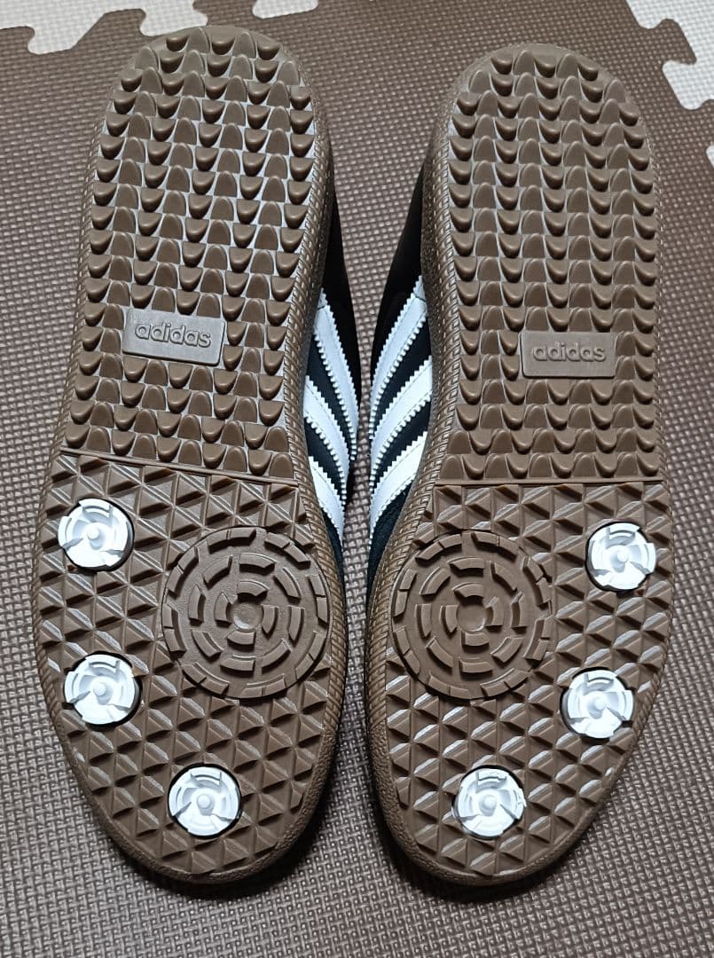 新品未使用☆ALS-122 アディダス SAMBA ゴルフシューズ 黒 25.5