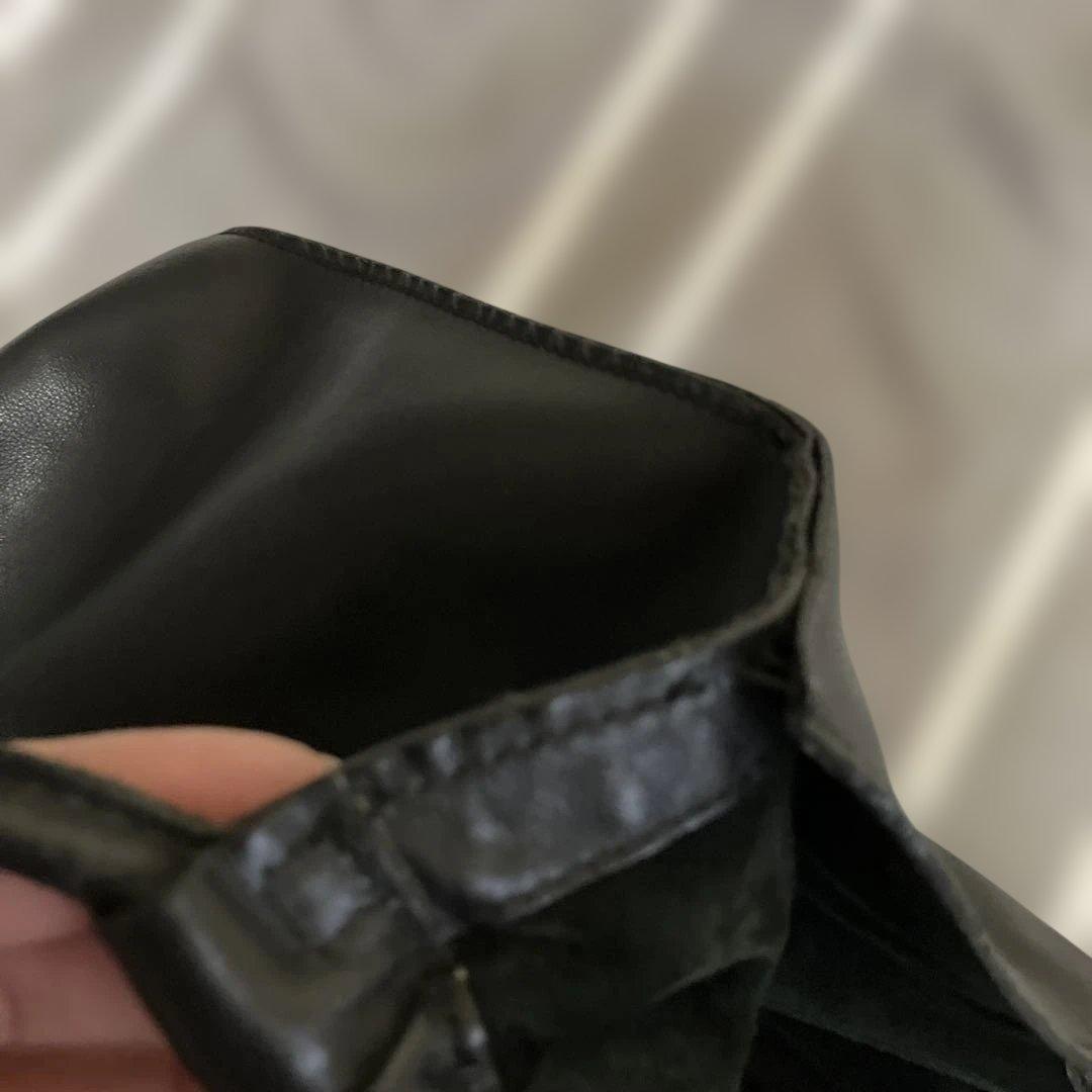 GUCCIブラックショルダーバッグ ギャザー入り