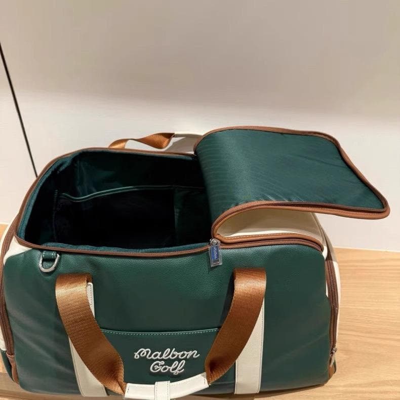 Malbon ゴルフ ボストンバッグ グリーン限定モデル⭐ユニセックス 大容量✨