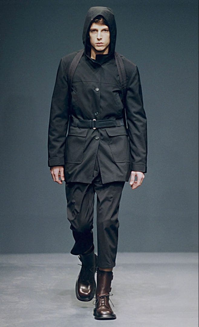 PRADA 1999AW belted hooded coat - メルカリ