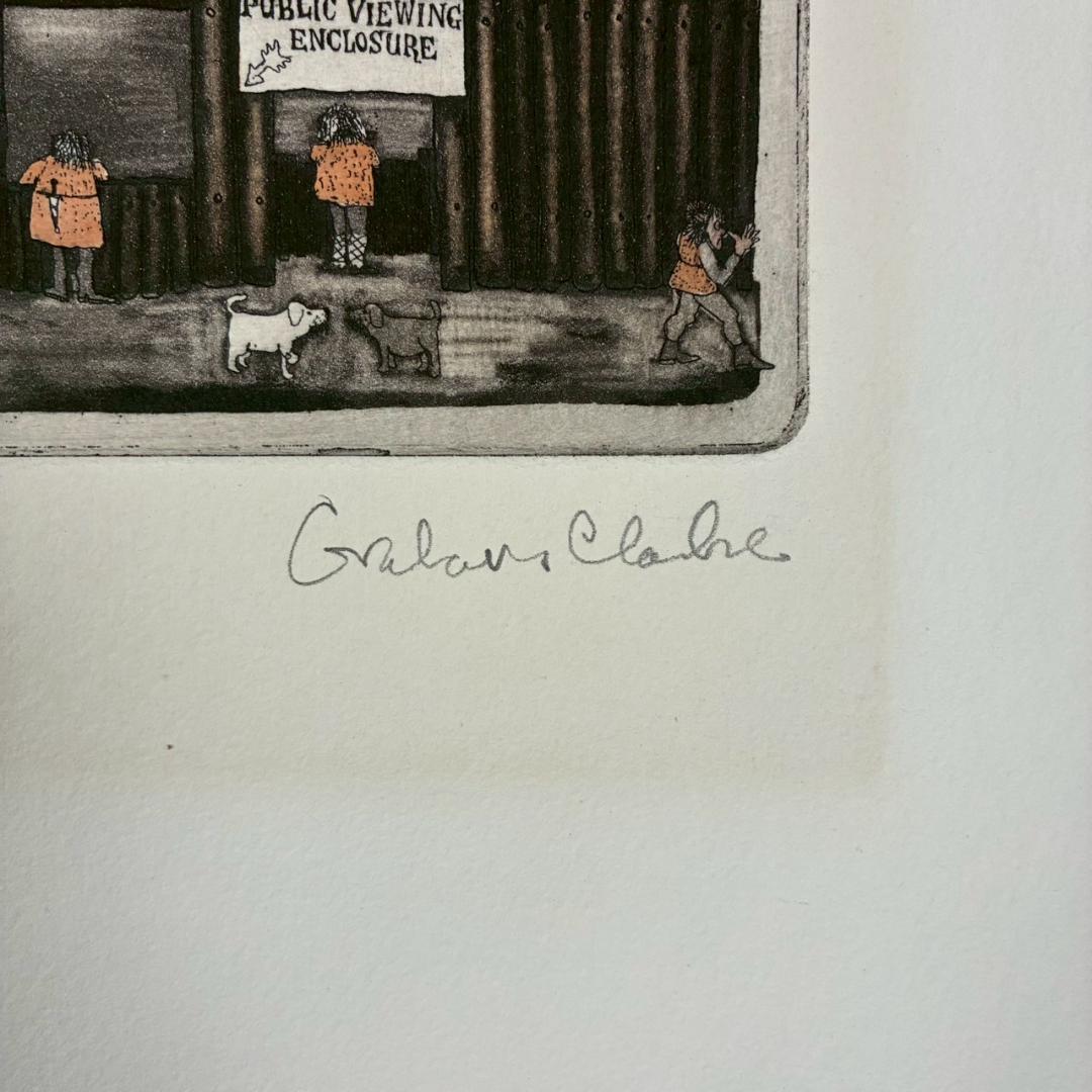 グラハム・クラーク「Dunroamin」エッチング他+手彩色 直筆サイン入