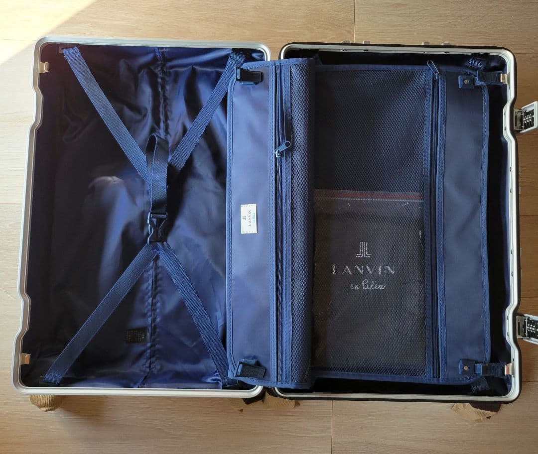 【momo】超美品♪ランバン オンブルー スーツケース 42L【ホワイト】