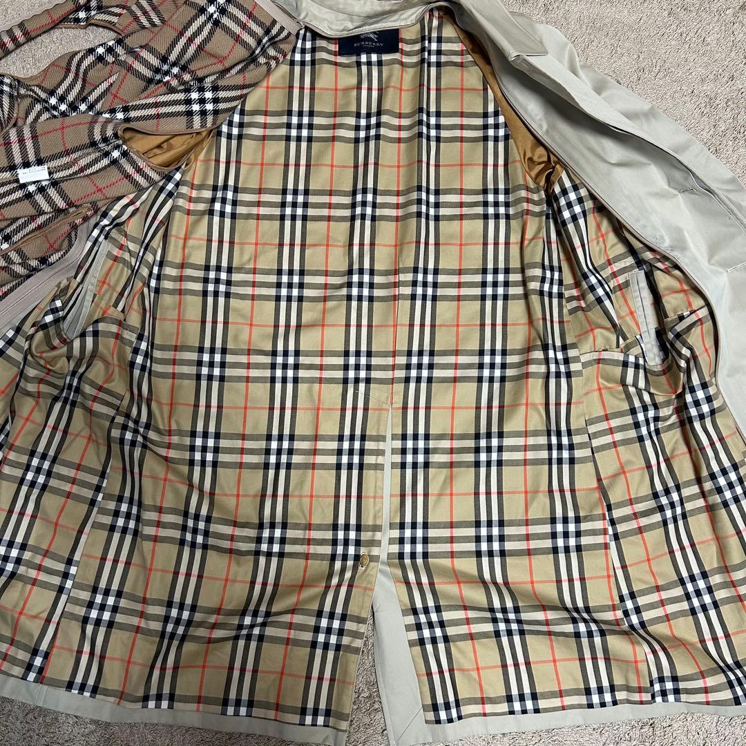 BURBERRY LONDONノバチェック ライナー付ステンカラーコート着脱式
