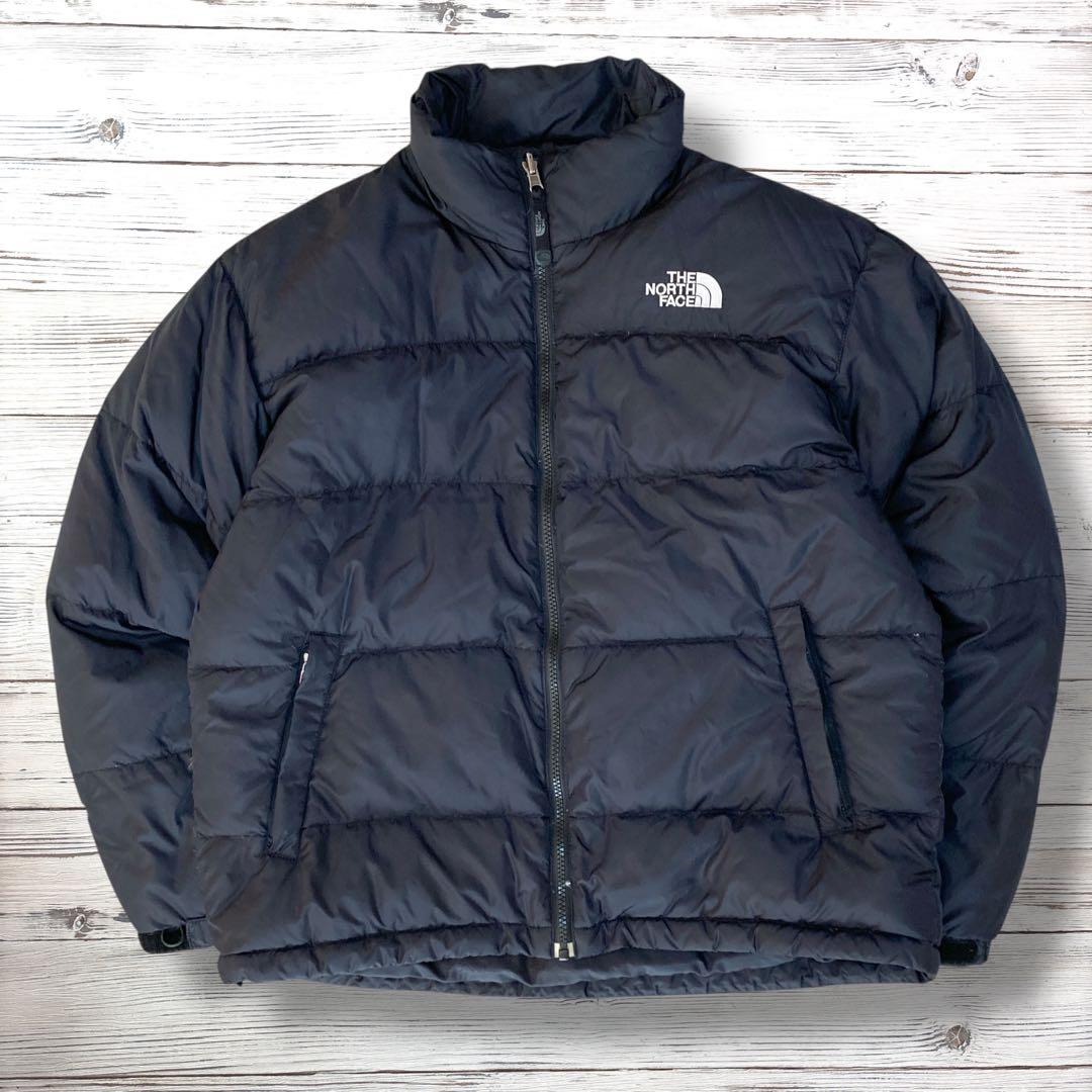 ザノースフェイス ダウンジャケット 刺繍ロゴ 黒 M 1743