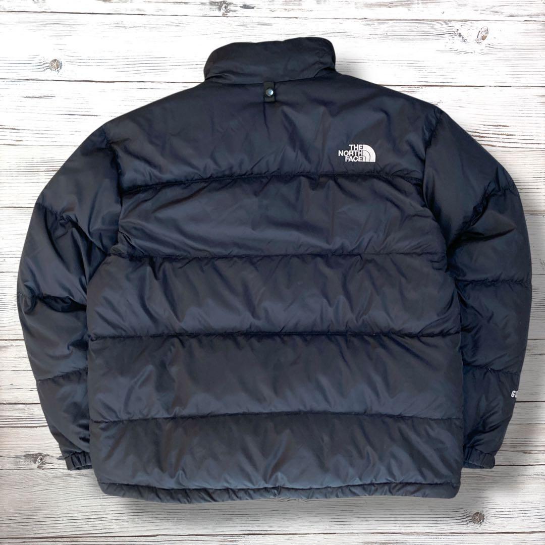 ザノースフェイス ダウンジャケット 刺繍ロゴ 黒 M 1743