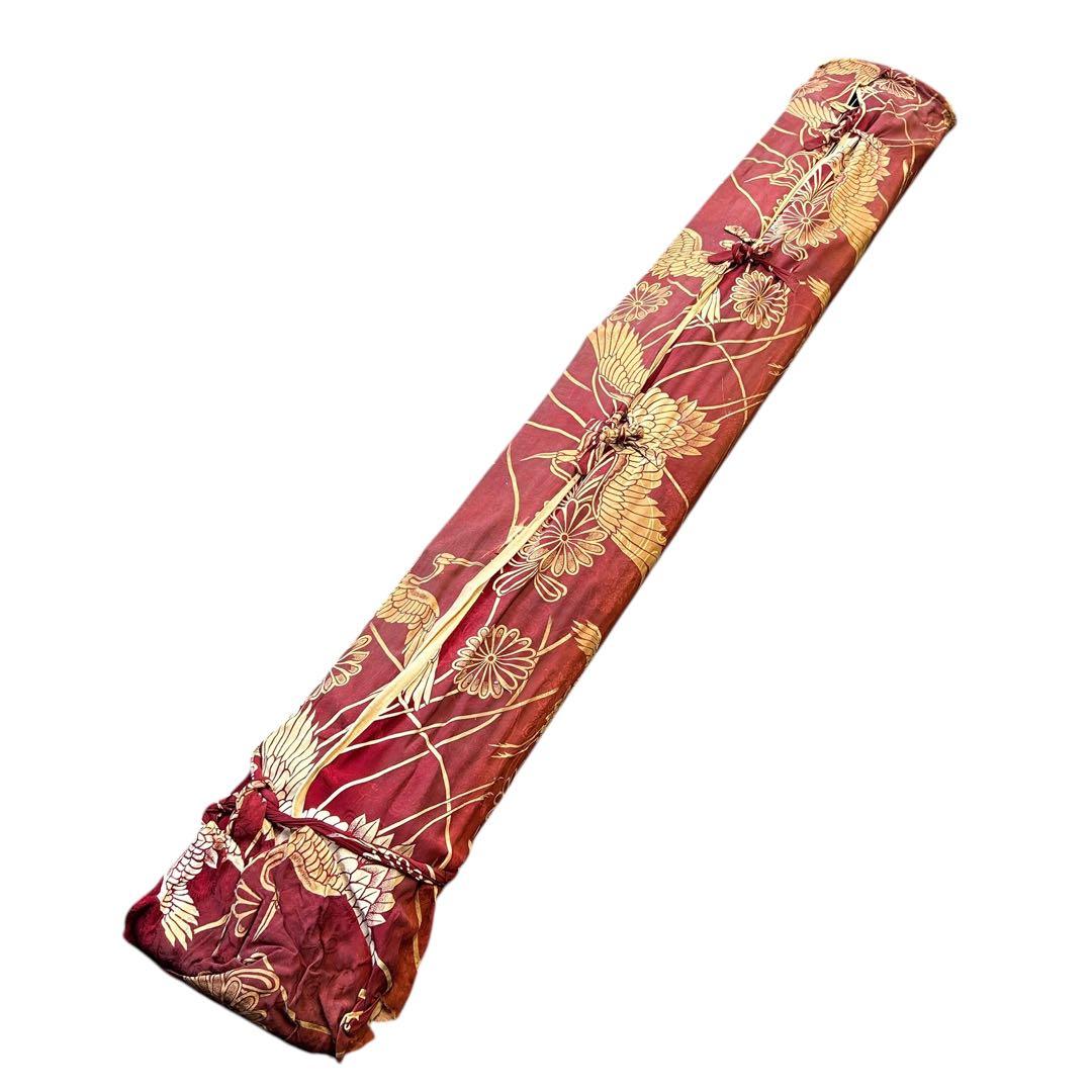 お琴 十三弦 和楽器 弦楽器 桐 刺繍 雲文様 185cm 菊花と梅花