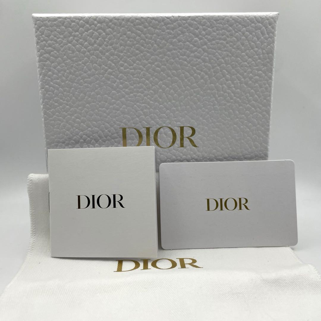 極美品◇DIOR 現行 4連キーケース グレー レディディオールカナージュ