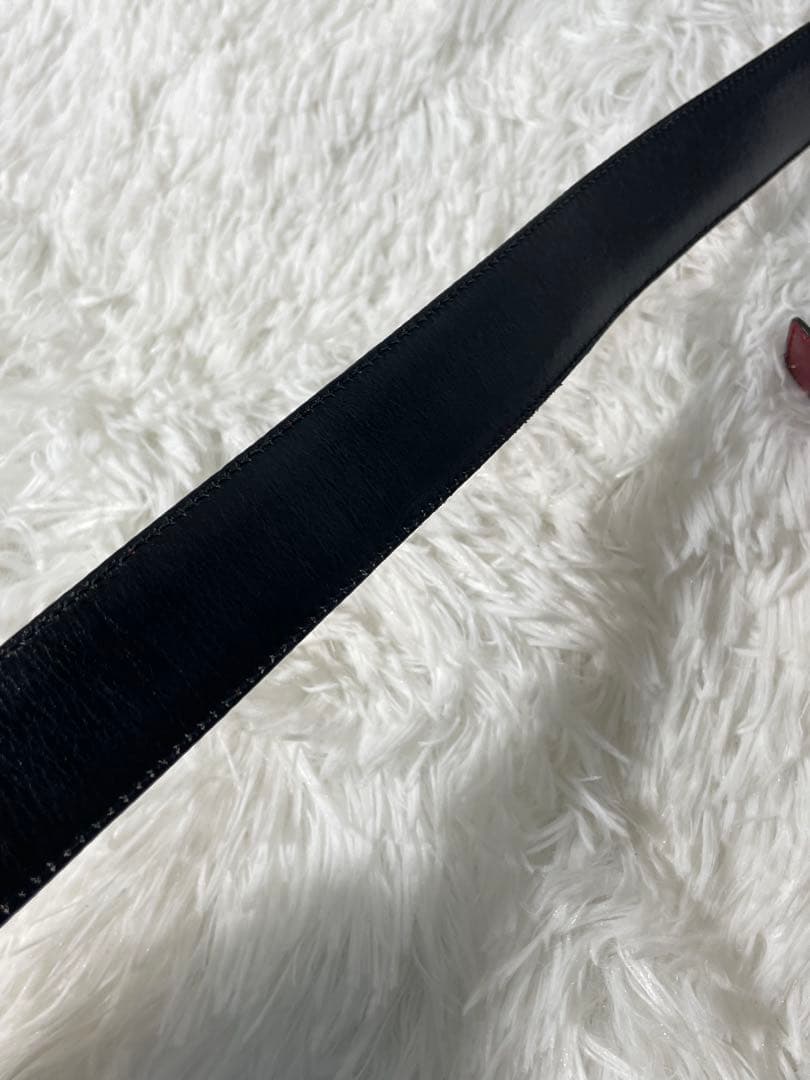 CELINE トリオンフ 金具 本革　リバーシブル ベルト 全長84 幅3