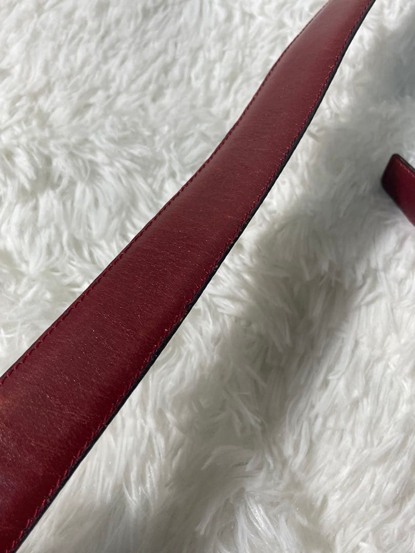 CELINE トリオンフ 金具 本革　リバーシブル ベルト 全長84 幅3