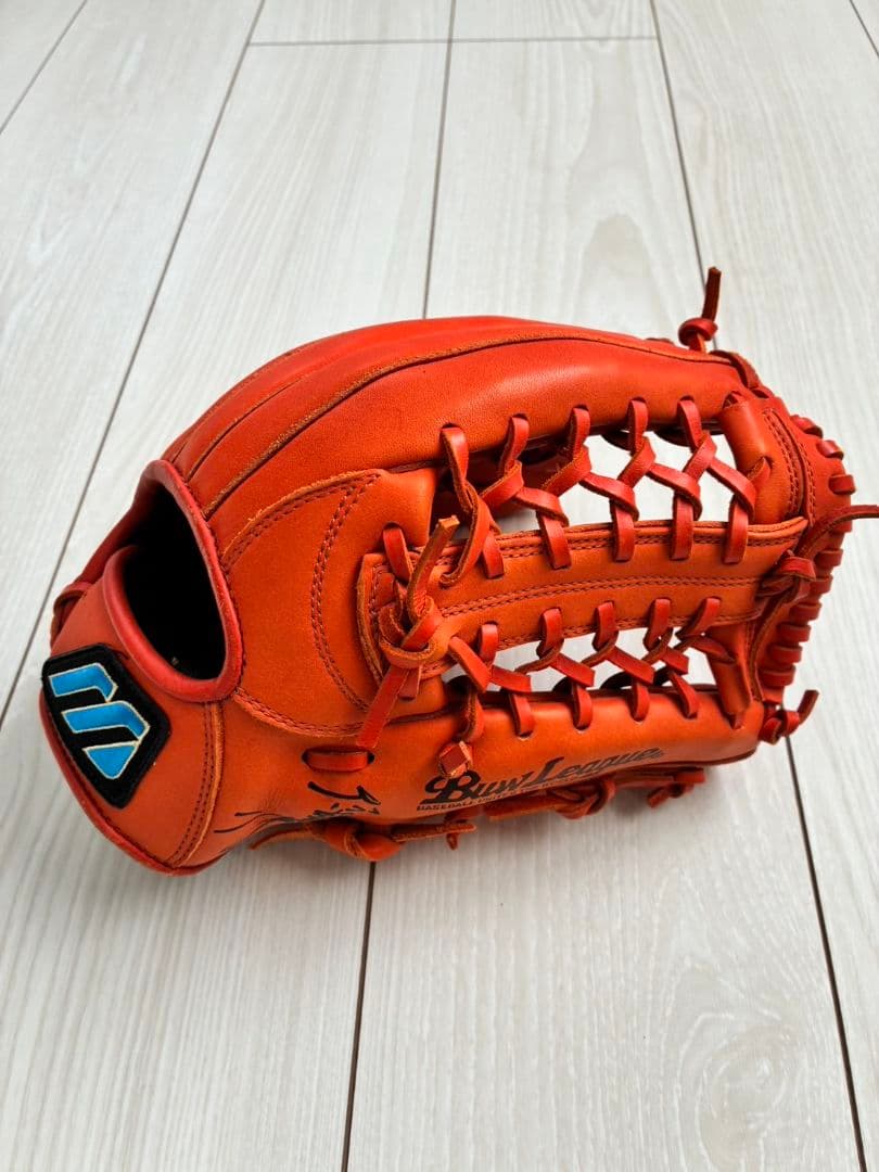 軟式　グローブ　奈良原浩　プリントサイン入