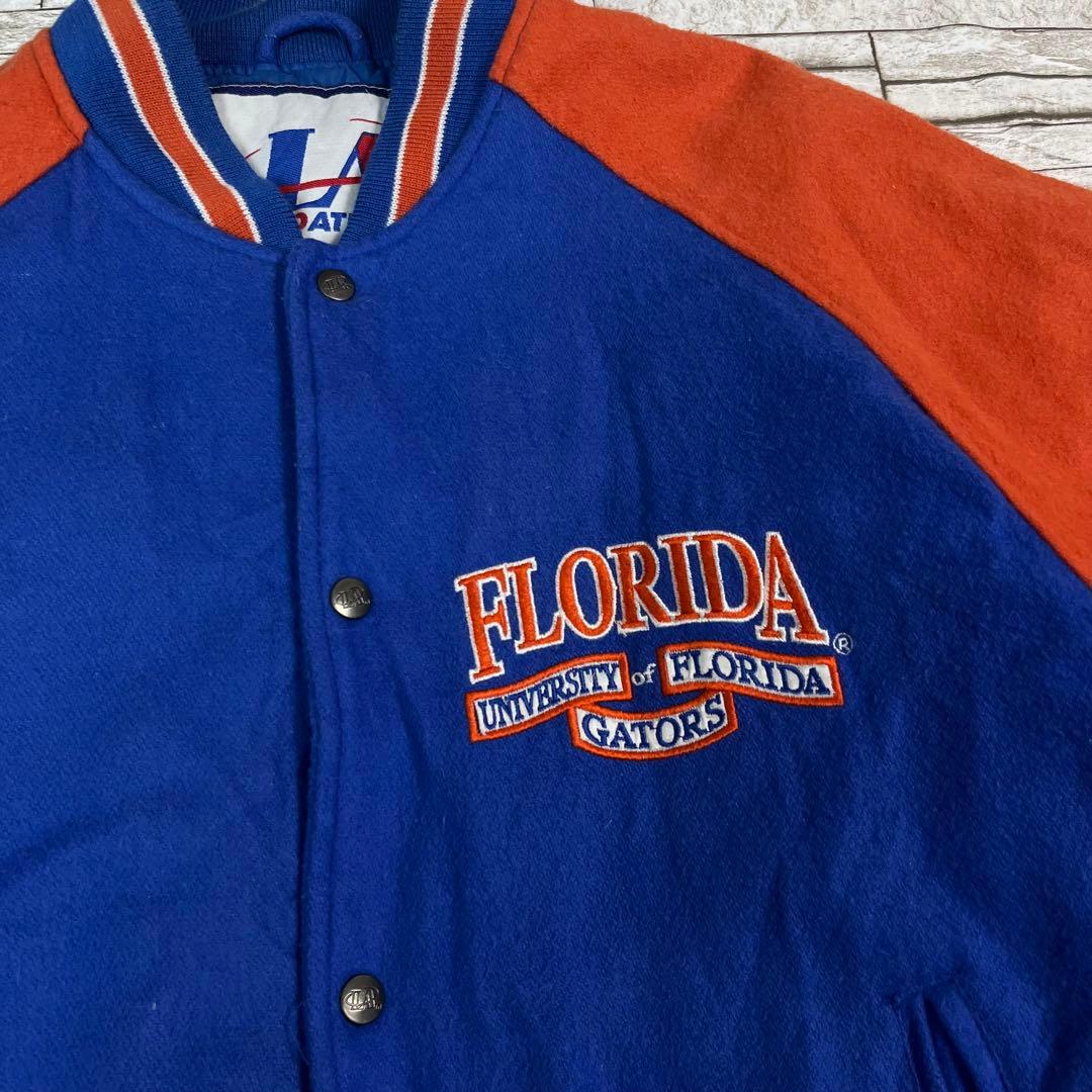 80s 90s フロリダ大学 ウールスタジャン 中綿 ヴィンテージ 刺繍ロゴ
