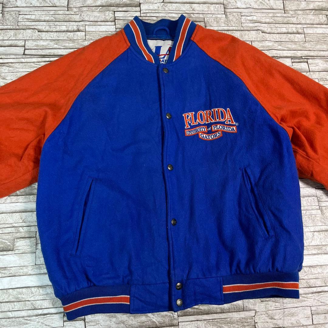 80s 90s フロリダ大学 ウールスタジャン 中綿 ヴィンテージ 刺繍ロゴ