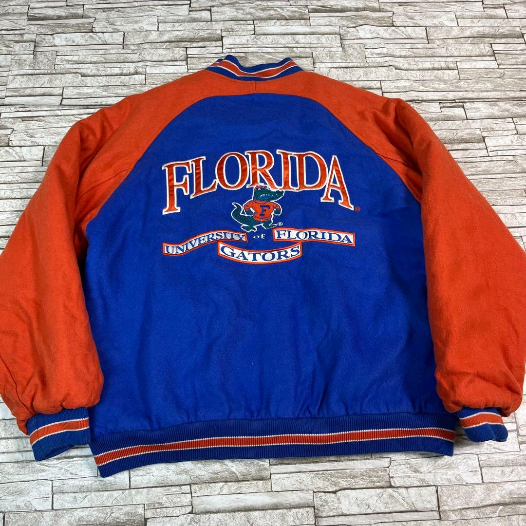 80s 90s フロリダ大学 ウールスタジャン 中綿 ヴィンテージ 刺繍ロゴ