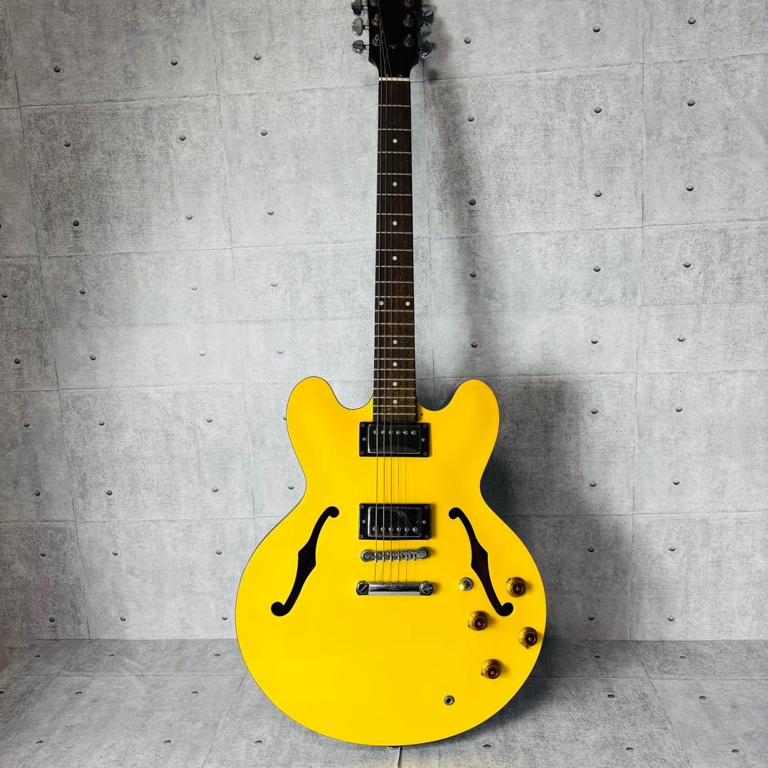 K-garage KSA580 セミアコ ギター イエロー 弦楽器 初心者 入門