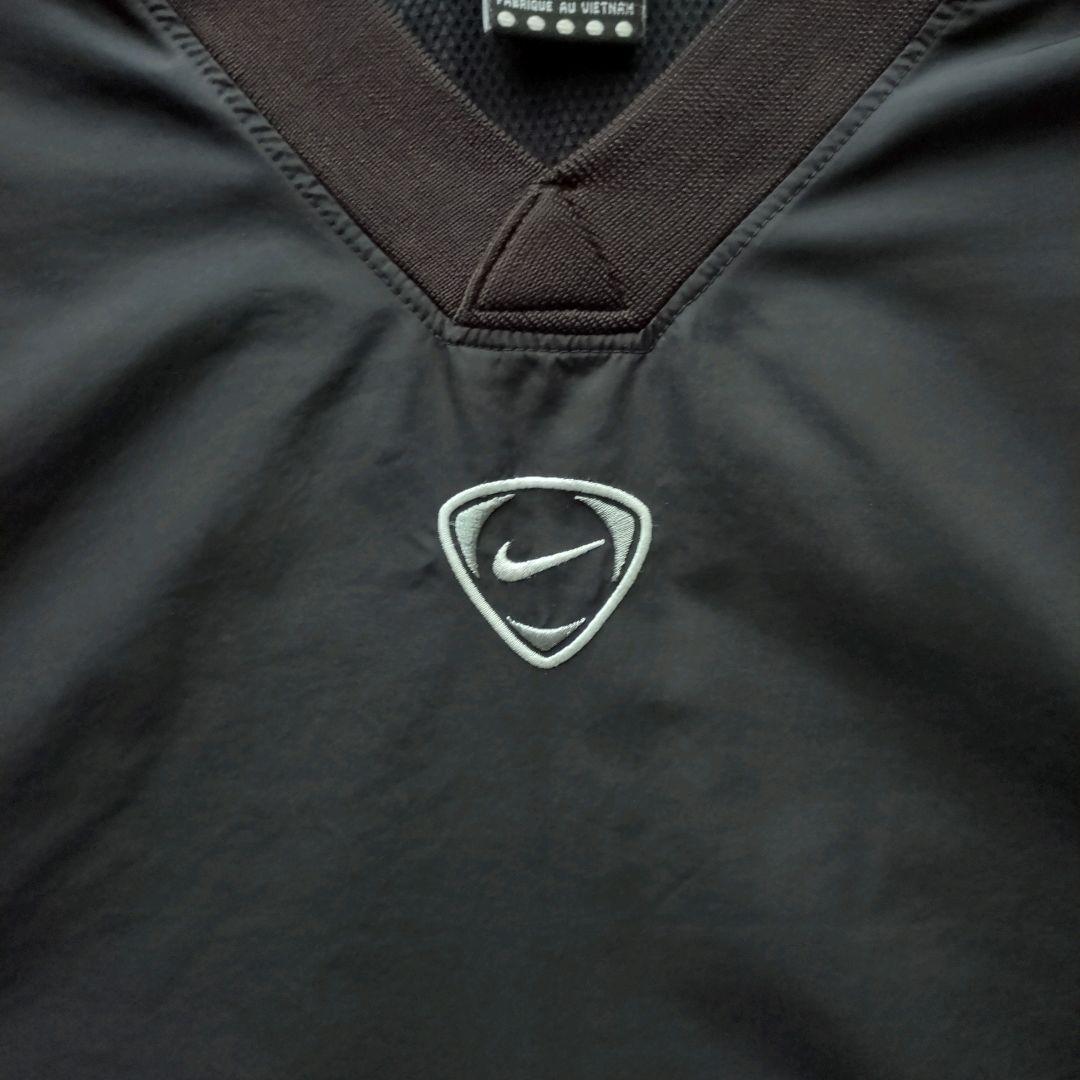 激レア 00s NIKE TEAM Vネック プルオーバー 黒 XL