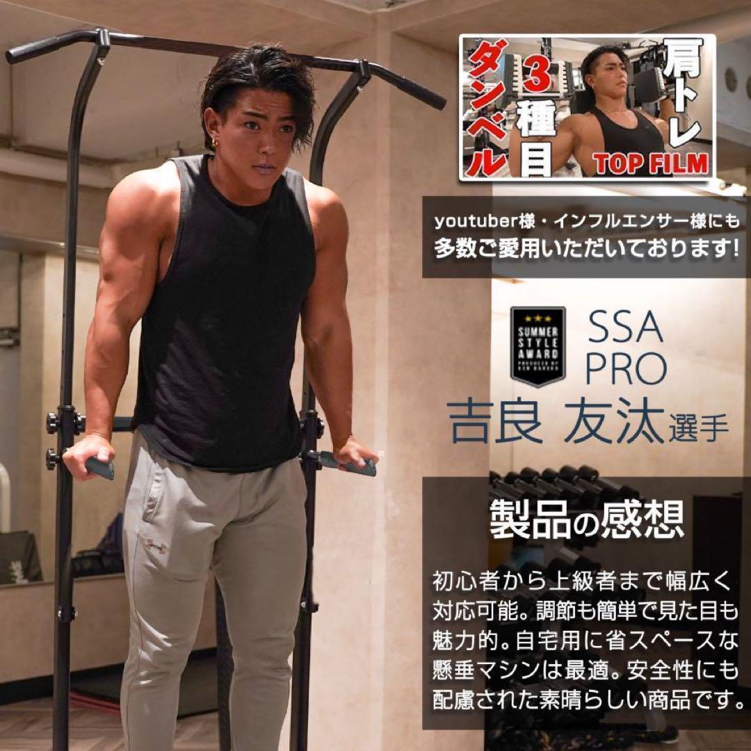 懸垂マシン 健康器 コンパクト 10段階 高さ調節 筋トレマシン2901