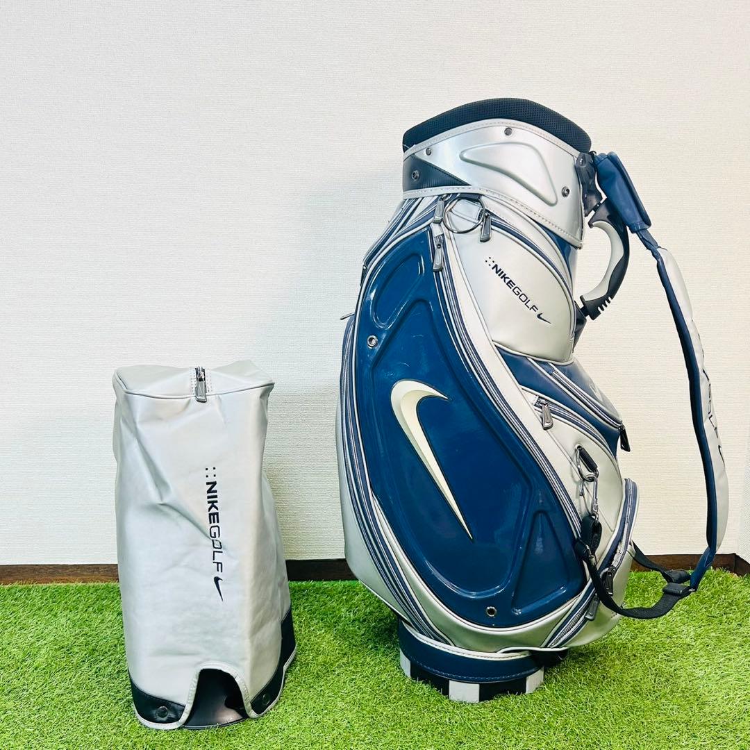 廃盤 ナイキ キャディバッグ ツアーモデル 3点式 5分割 エナメル カート式