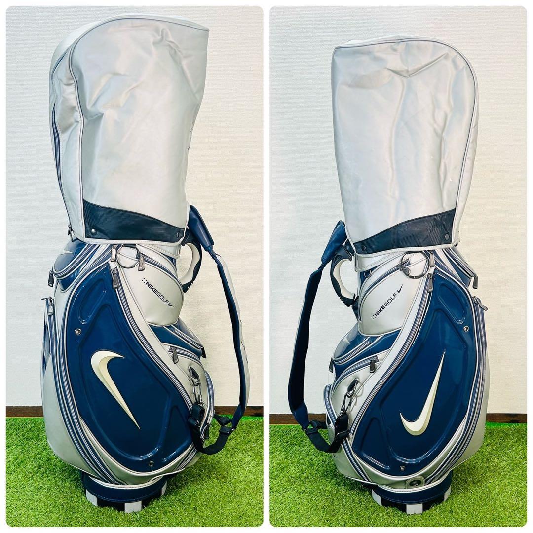 廃盤 ナイキ キャディバッグ ツアーモデル 3点式 5分割 エナメル カート式