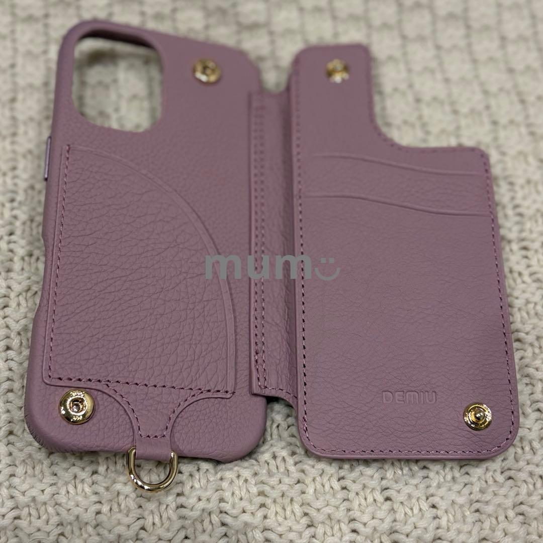 DEMIU BALLON iPhone17 ケース　ライラック　ストラップ付
