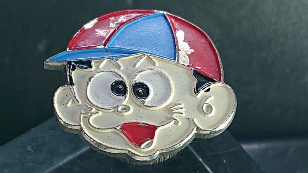 5希少残存個体【少年画報社68年[怪物くん藤子不二雄]アオシマ賞】 当時物バッジ