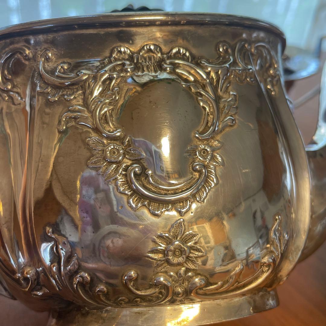 英国製　純銀　アンティーク ティーセット 3点セット