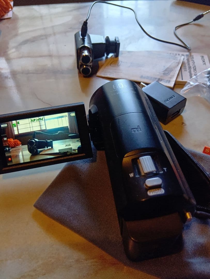 ジャンク　SONY HDR-CX670 ビデオカメラ 本体　外部マイク付き