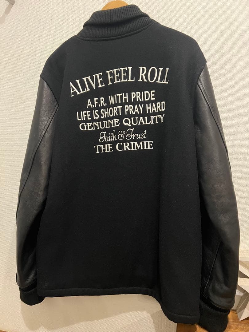 00s- 日本製 The CRIMIE クライミー スタジャン 袖レザー 牛革