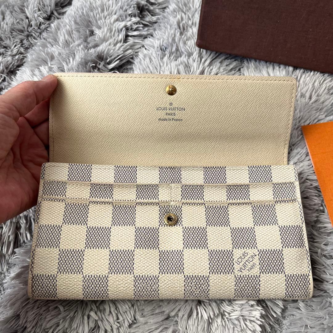 美品✨ルイヴィトン　ダミエアズール　ポルトフォイユサラ　ホワイト