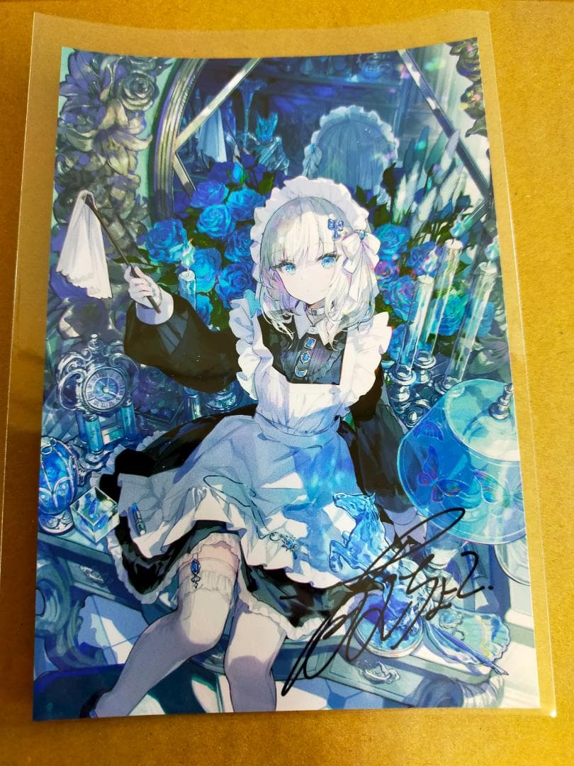 藤ちょこ 直筆サイン入り FaceGlam + ポストカード メイドと青透館 3